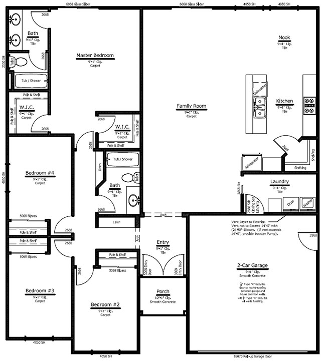 new home floor plan 1779-1877 blueprint